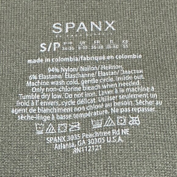 SPANX Look At Me Now Seamless Green Camo Leggings #FL3515‎ Size Small - Picture 5 of 6